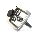 Canopy door paddle latch carriage lock